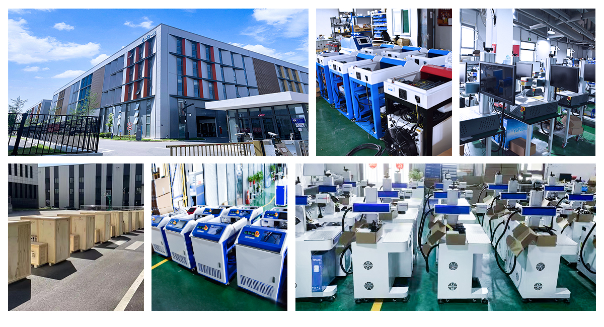 Factory production of laser machine products display
